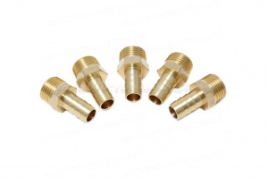 Штуцер пневматический наруж. резьба 1/2"- "елочка" 8мм, к-т 5шт. Forsage F-MH08/05K