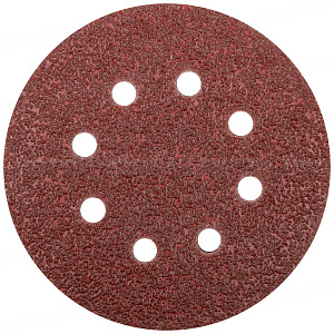 Круги шлифовальные с отверстиями (липучка), алюминий-оксидные, 125 мм, 5 шт. Р 36