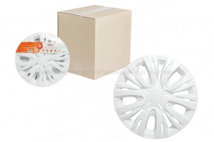 Колпаки колесные 14 дюймов Лион, белый, карбон AIRLINE