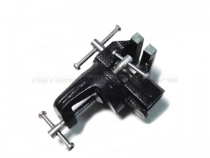 Тиски настольные поворотные мини (ширина губ - 60мм, захват-35мм, крепление "струбцина") Forsage F-32960R