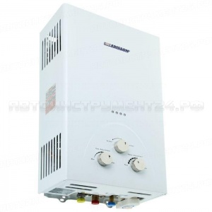 Газовый проточный в/н (эл. розжиг, 20кВт, зима/лето, стекл. фасад с рис.), EDISSON S 20
