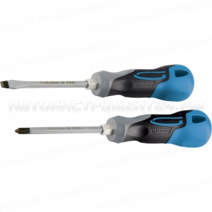 Набор отвёрток комбинированный 2 шт, S2, трехкомпонентная рукоятка. GROSS