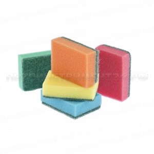 Губки для посуды Optima, 96 х 64 х 27 мм, 5 шт, Россия. Elfe