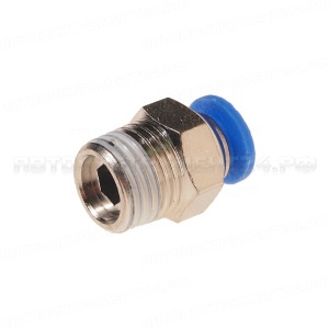 Фитинг RF-SPC06-02 для пластиковых трубок 6мм с наружной резьбой 1/4" ROCKFORCE /1 NEW