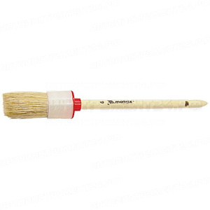 Кисть круглая, №12, 45 мм, натуральная щетина, деревянная ручка. MATRIX