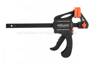 1078-04-15 струбцина БЫСТРОЗАЖИМНАЯ,зев 15см,НАДЕЖН.ФИКСАЦИЯ Sturm!