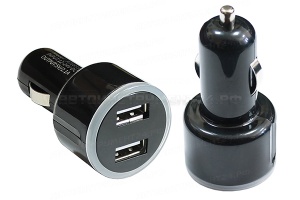 Зарядное устройство 12/24V на 2хUSB разъема 5V-2.1А, 1.0А (световой контур)