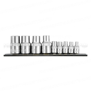 Набор головок торцевых 1/2", 1/4" 9 предметов TORX E4-E16 (Е профиль)