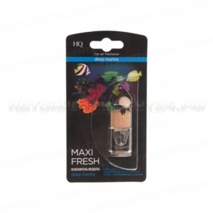 Освежитель воздуха HMF-21 MAXI FRESH (deep marine) жидкостный подвесной, деревянная крышка 5мл /1/64