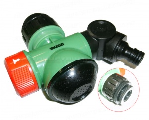 Адаптер-разветвитель для крана резьб. многофункциональный 1/2",3/4",1" 28266