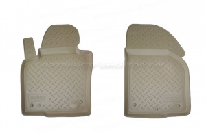 Коврики Chevrolet Orlando 2011-2015г (1-2 ряд) борт. беж АВС