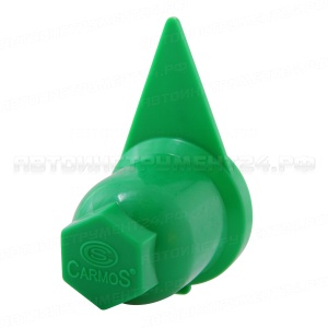 Колпачок на гайку 32мм стрелка, зеленый пластик