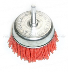 Щетка "чашка" для дрели нейлон 75х6мм 35324