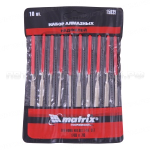 Набор надфилей алмазных 140х70х3, 10 предметов Master