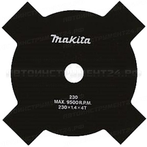 Нож для густой поросли, 230х25.4, 4T, EM2600U, EM2650UH, UR2300, DUR365 Makita DA00000181