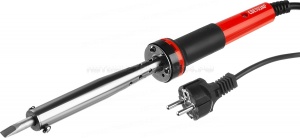 Электропаяльник СВЕТОЗАР "ПРЕМЬЕР", 2-комп. рукоятка, жало "LONG LIFE", форма клин, 80Вт