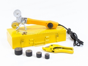 Аппарат для сварки пластиковых труб DWP-750, 750Вт, 0-300 град., 4 насадок, 20 - 40 мм DENZEL