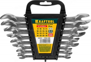 Набор рожковых гаечных ключей 8 шт, 8 - 24 мм, KRAFTOOL