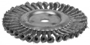 STAYER "PROFESSIONAL". Щетка дисковая для УШМ, жгутированная стальная проволока 0,5мм, 200ммх22мм