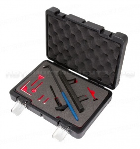 Набор фиксаторов для обслуживания двигателей группы VAG 9 предметов(2.0 FSI/TFSI), в кейсе "Premium" Forsage F-907G13D