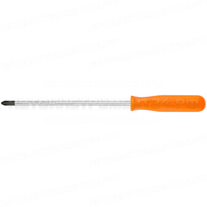 Отвертка "Эконом", CrV сталь, пластиковая оранжевая ручка 6х150 мм РН2