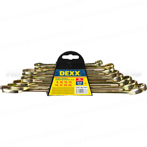 Набор комбинированных гаечных ключей 8 шт, 8 - 22 мм, DEXX