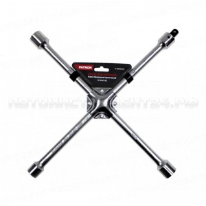 Ключ балонный крестовой 17-19-21"-22 с адаптером 1/2" на пластиковом держателе PATRON P-681B400