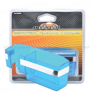 Держатель телефона AB-38459 CHROME с держателем пачки сигарет АВТОСТОП /1/30 (ст.артикул GT-38459C)