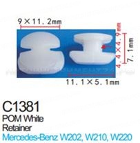 Клипса для крепления внутренней обшивки а/м Мерседес пластиковая (100шт/уп.) Forsage клипса F-C1381(Mersedes)