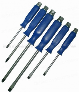 Набор ударных отверток 6шт. голуб. 41175