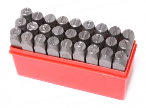 Набор штампов буквенных 4мм, 27 предметов, в пластиковом футляре Forsage F-02704