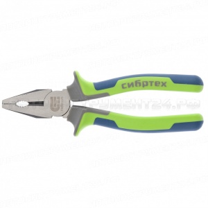 Плоскогубцы комбинированные, 200 мм, фосфатирование, трехкомпонентные рукоятки. СИБРТЕХ