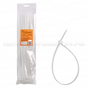 Стяжки (хомуты) кабельные 4,8*400 мм, пластиковые, белые, 100 шт. AIRLINE, ACT-N-14