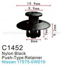 Клипса для крепления внутренней обшивки а/м Ниссан пластиковая (100шт/уп.) Forsage клипса F-C1452(Nissan)