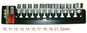 Набор торцевых головок 10-22мм 1/2" 11пр. 44472
