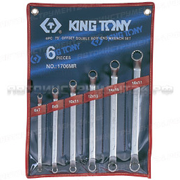 Набор накидных ключей, 6-17 мм, 6 предметов KING TONY 1706MR