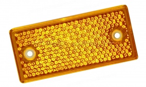 Катафот прямоугольный желтый ( с двумя отверстиями ) 201.3731