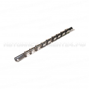 Держатель головок RF-819409: 1/2"DR металлическая рейка, 9 зажимов 260мм ROCKFORCE /1/10