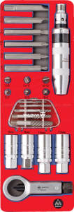 Набор демонтажный с ударной отверткой, ложемент, 24 предмета МАСТАК 5-19424