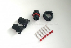 Разъем фонаря заднего байонет AMP (вилка,6 контактов) прямой (уп.10 шт.)