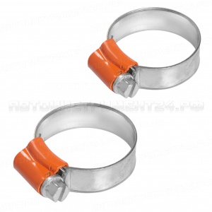 Хомуты 20-32/11,7 мм, червячные, усиленные, W1 (оцинк.), комплект 2 шт. AIRLINE, AHC-SK-10