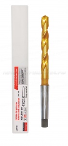 Сверло по металлу №2146 ПрофОснастка Эксперт 28,5 мм Конус МОРЗЕ 3 HSS M2 TIN (6542)/118° DIN 345