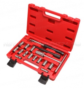 Набор фрез для чистки и восстановления посадочных мест дизельных форсунок,17 предметов(14х14,15.5х15.5,17х17,15х19,17х17.5,17x19,17х19.5,17х20,17х21,17.5х20. Forsage F-917G7