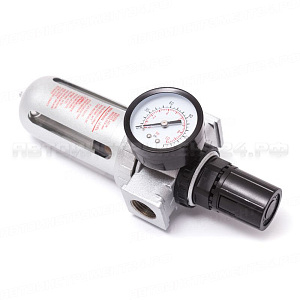 Фильтр-регулятор с индикатором давления 1/4" (0-10bar, температура воздуха: 5°-60°С, 10мк) Partner AFR802