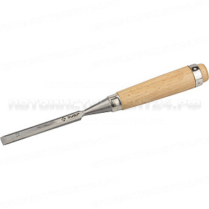 Стамеска-долото "СТ 500" с деревянной ручкой, хромованадиевая, 12мм, ЗУБР