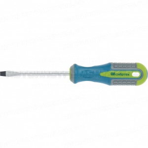 Отвертка, SL4 х 150 мм, CrV, трехкомпонентная рукоятка. СИБРТЕХ