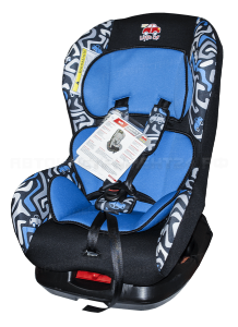 Автокресло детское 0-18кг. Little Car Soft лабиринт-синий
