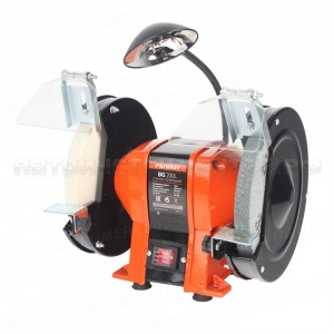 Станок точильный PATRIOT BG 200L, индукционный электродвигатель, надежные японские подшипники NSK, переходник на посадочное место 32 мм. Мощность 350 Вт, 160301511