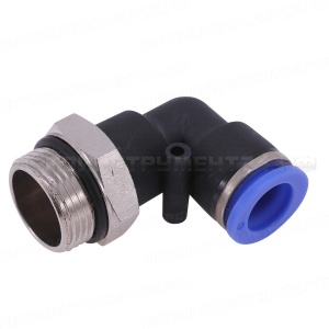 Соединитель тормозных трубок, фитинг пластиковый угловой с наружной резьбой PL-G М22х1,5 D=12мм