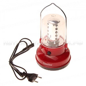 Фонарь C-29312 24 LED RED 17см для кемпинга с аккумулятором 220V CAMELION /1/12